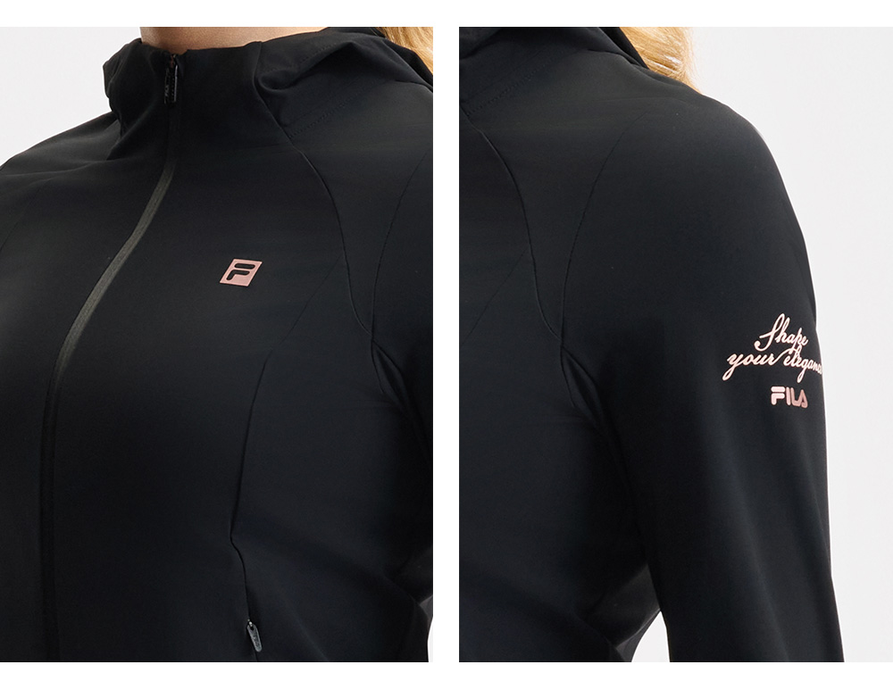 FILA CORE ATHLETICS FILA-FIT ARTE ELEGANTE Women Hooded Jacket (Black)