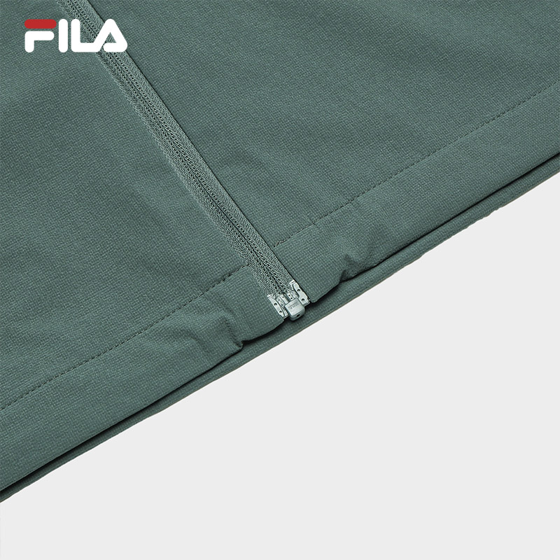 FILA CORE WHITE LINE BLUE Men Woven Top in Green