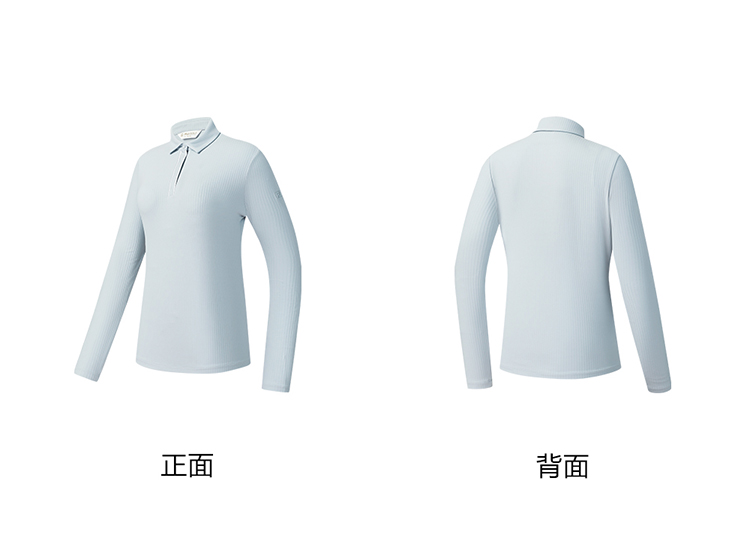 FILA CORE GOLF Women Simple Trendy Casual Long Sleeve Polo(Black/Blue)