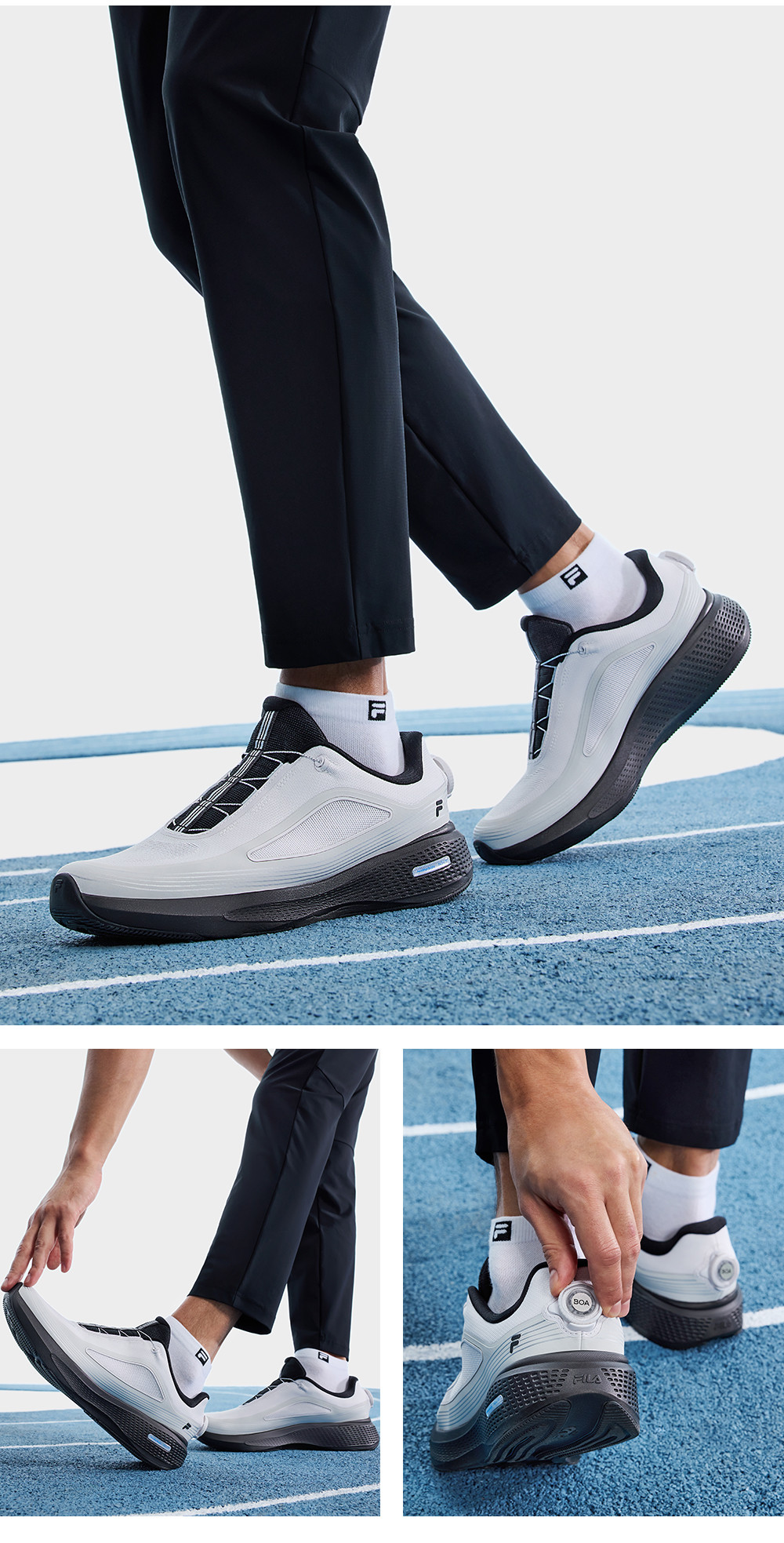 FILA CORE ATHLETICS BOA NUVOLE 3 RUN Men Sneakers (Black / White)