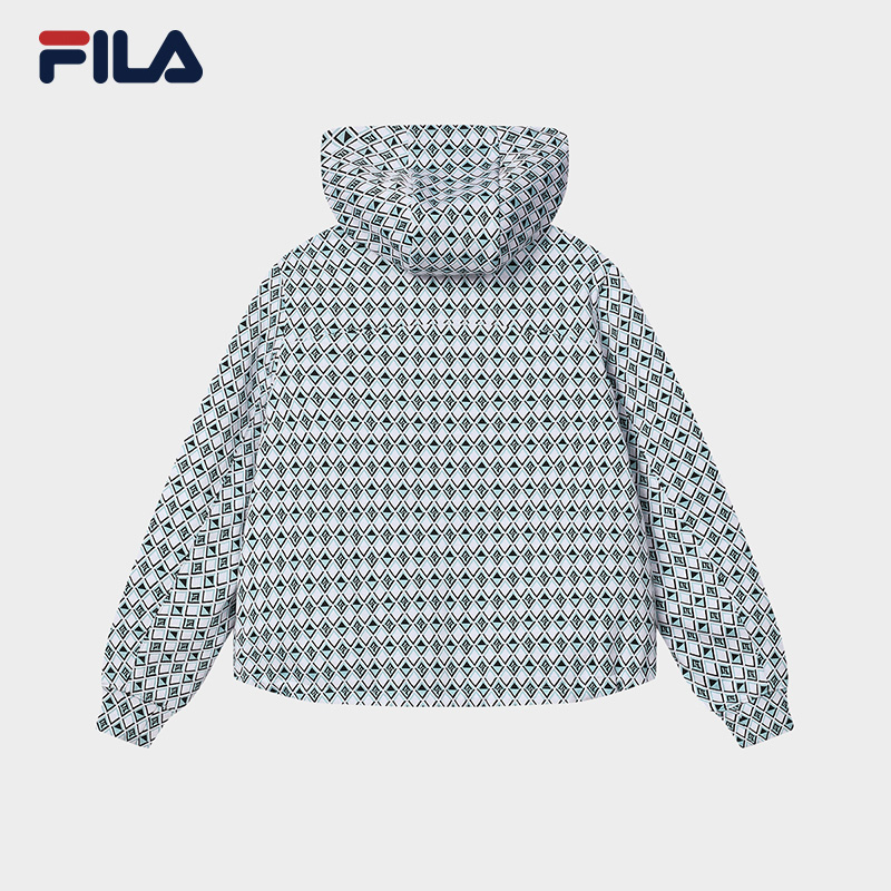 FILA CORE WHITE LINE EMERALD Women's Knit Top in Full Print