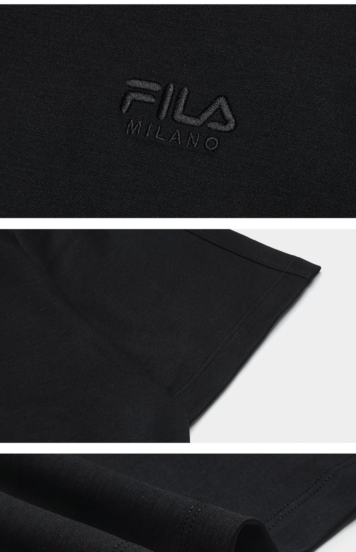 FILA CORE LIFESTYLE MILANO LUXURY CAFFE / FLAT WHITE Women Short Sleeves T-Shirt (Black / White)