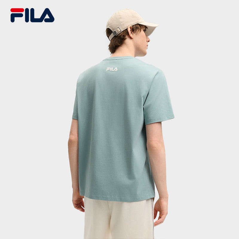 FILA CORE LIFESTYLE ORIGINALE VANGUARD EXPLORATION Men Short Sleeves T-Shirt (Black / Light Green / White)
