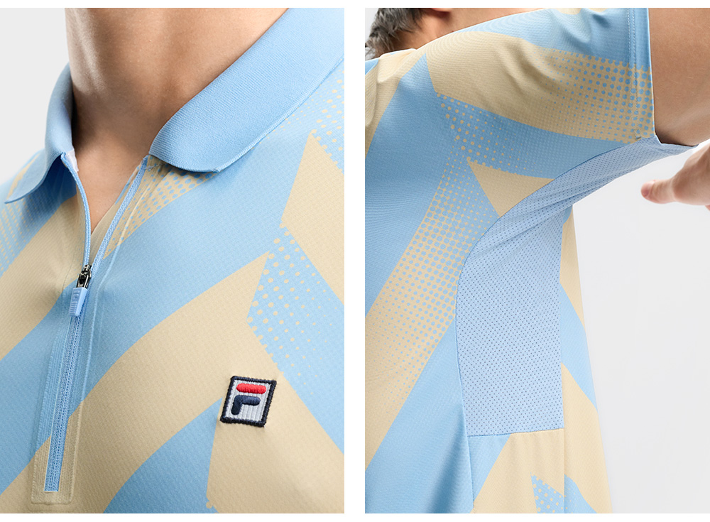 FILA CORE ATHLETICS TENNIS1 ART IN SPORTS Men Short Sleeve Polo (Full Print)