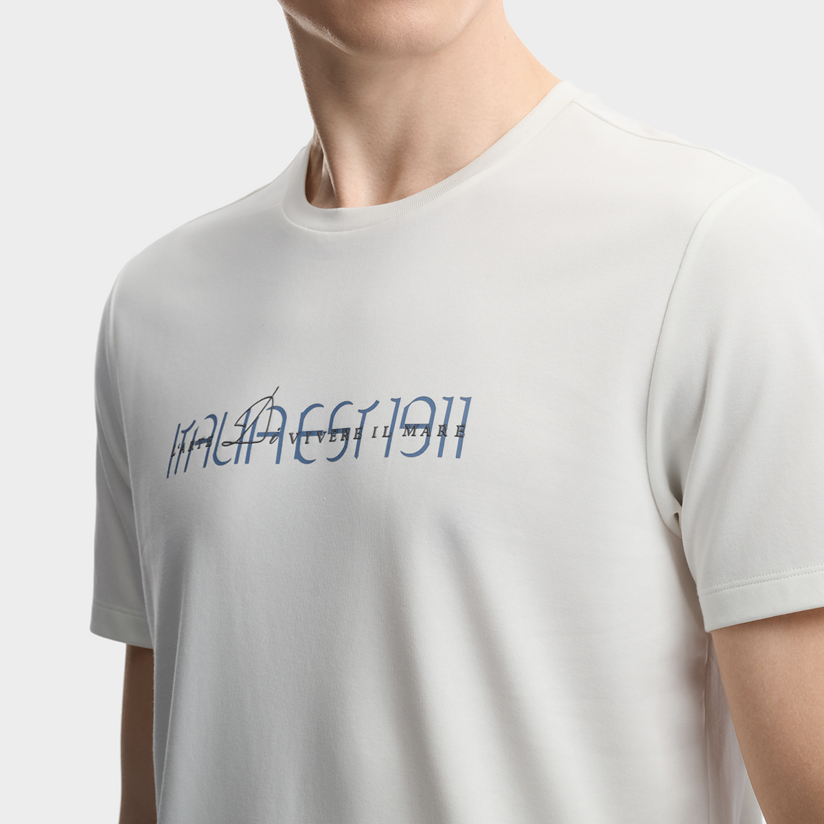 FILA MEN'S WHITE Knitted Short Sleeve Top
