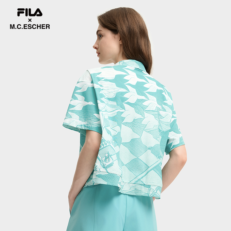 FILA♡【美品】2024SSレースアップリケのシャツL&サンバイザー