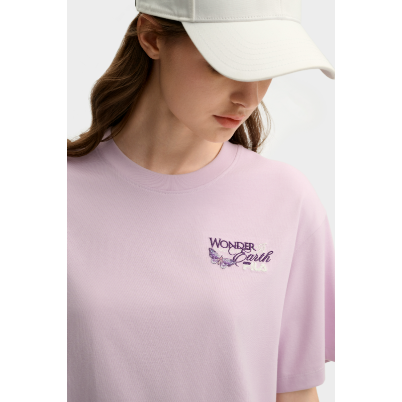 FILA CORE LIFESTYLE HERITAGE FILA X M.C.ESCHER Women Short Sleeve T-shirt (Pink / White)