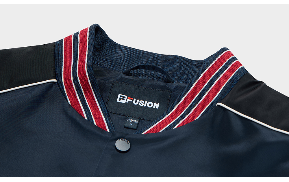 FILA FUSION  SPECIAL PLANNING GLORY TRAVELER Men Bomber Jacket (Blue)