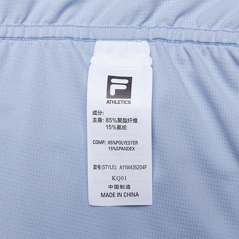 FILA CORE ATHLETICS GOLF (DP WORLD TOUR) Women Long Sleeve Polo (Light Blue / White)