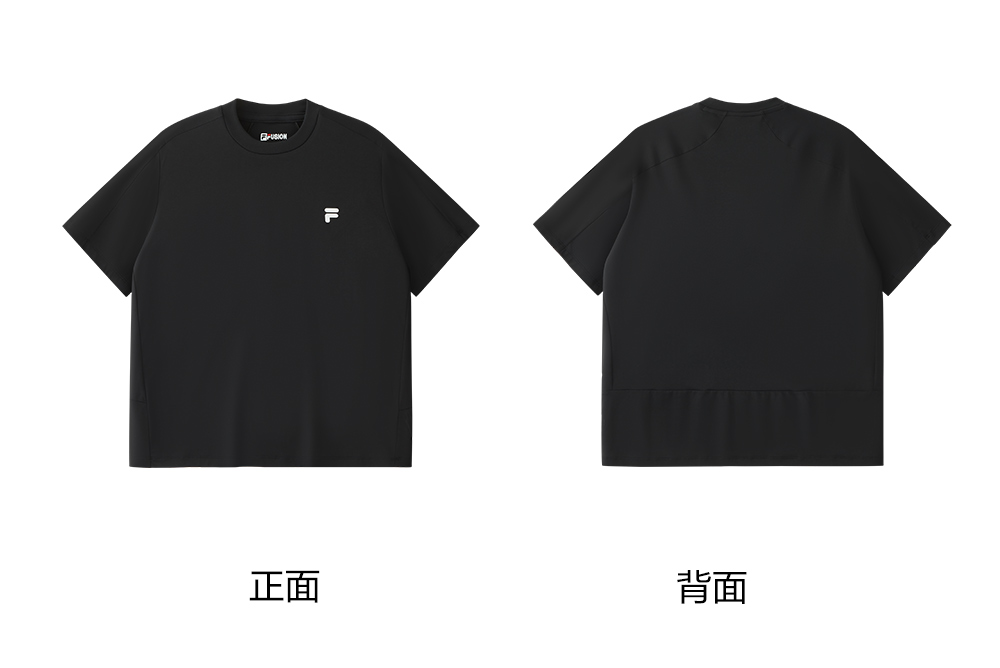 FILA FUSION INLINE CATEGORY CLUB SHORT SLEEVE TSHIRT Men Short Sleeves T-Shirt (Black / White)