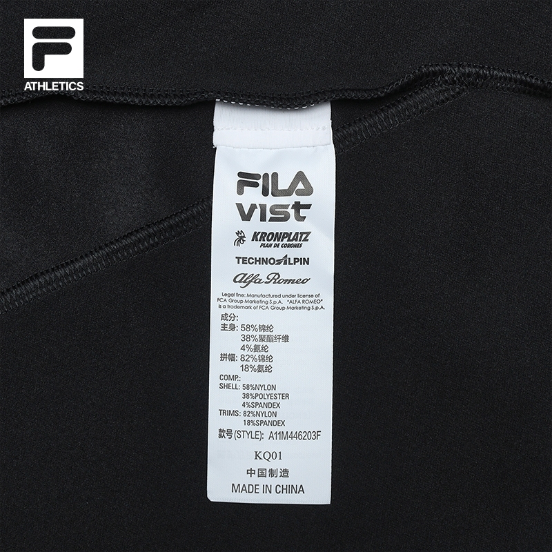FILA CORE ATHLETICS SKI FILA X JAMES JEAN Men Long Sleeve Top (Black / White)