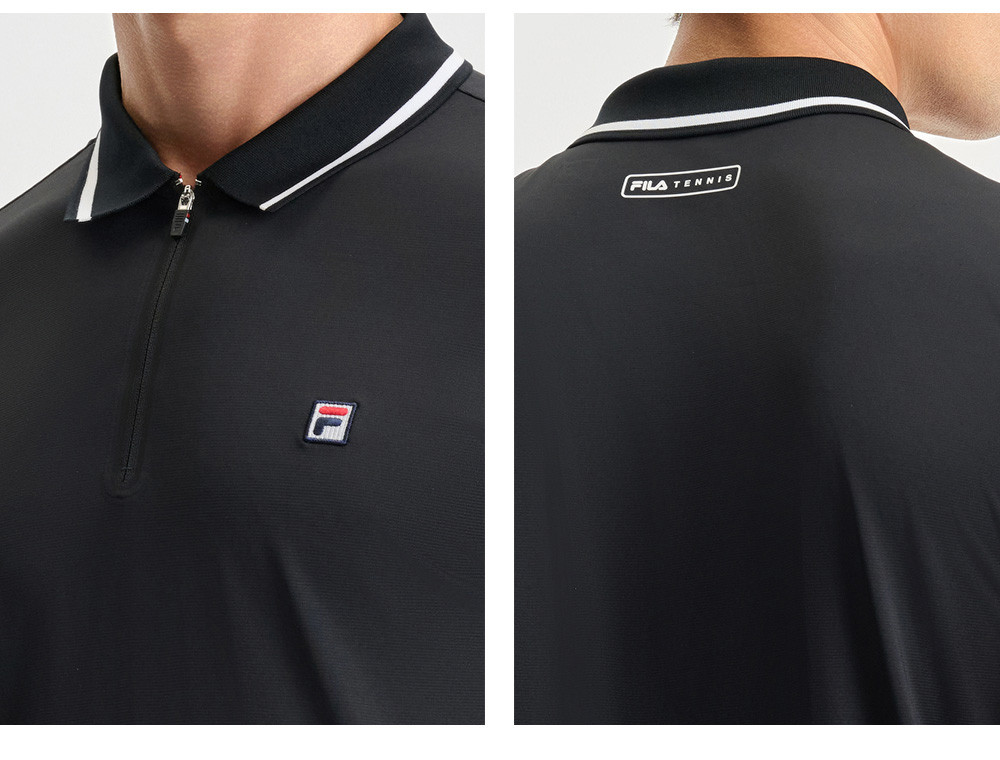 FILA CORE ATHLETICS TENNIS ELECTRONIC SWING Men Polo T-shirt (Black)
