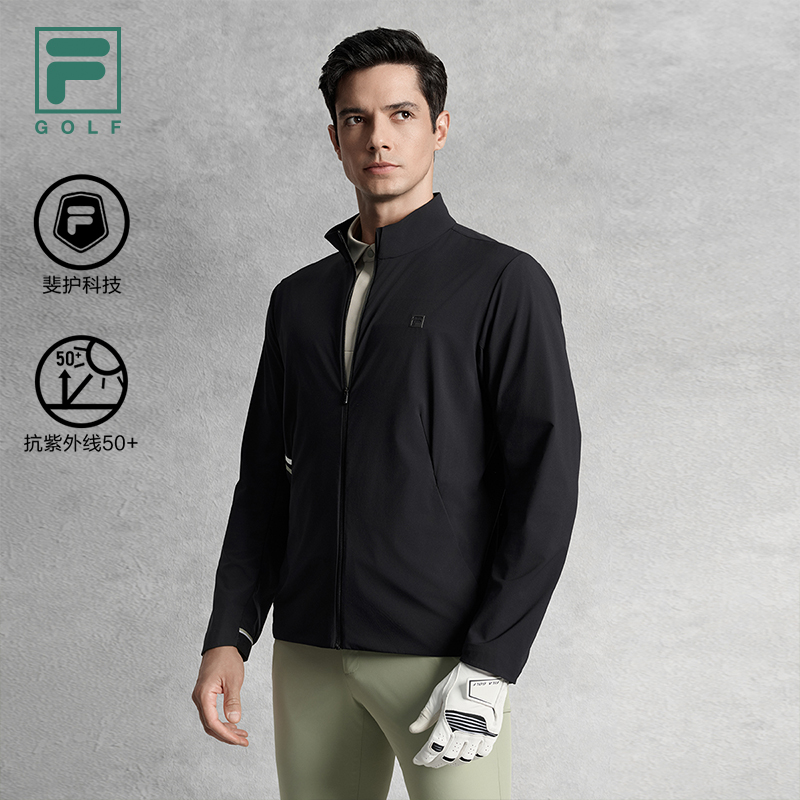 FILA CORE ATHLETICS GOLF ELITE GOLF CLUB Men Woven Top (Black)