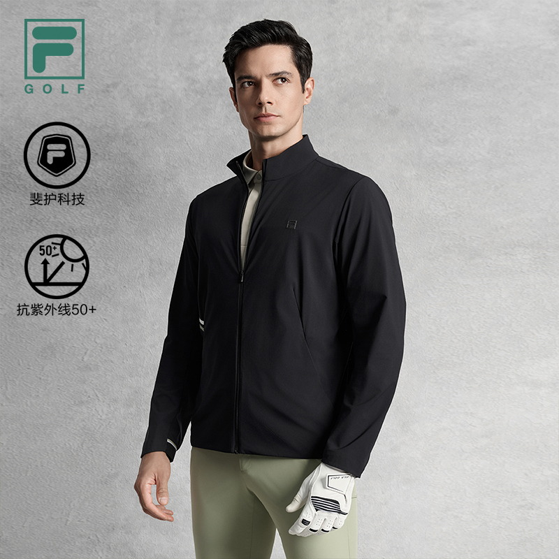 FILA CORE ATHLETICS GOLF ELITE GOLF CLUB Men Woven Top (Black)