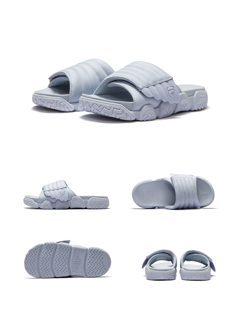 FILA FUSION BARRICADE Women Slippers (White / Icy Blue / Pink)