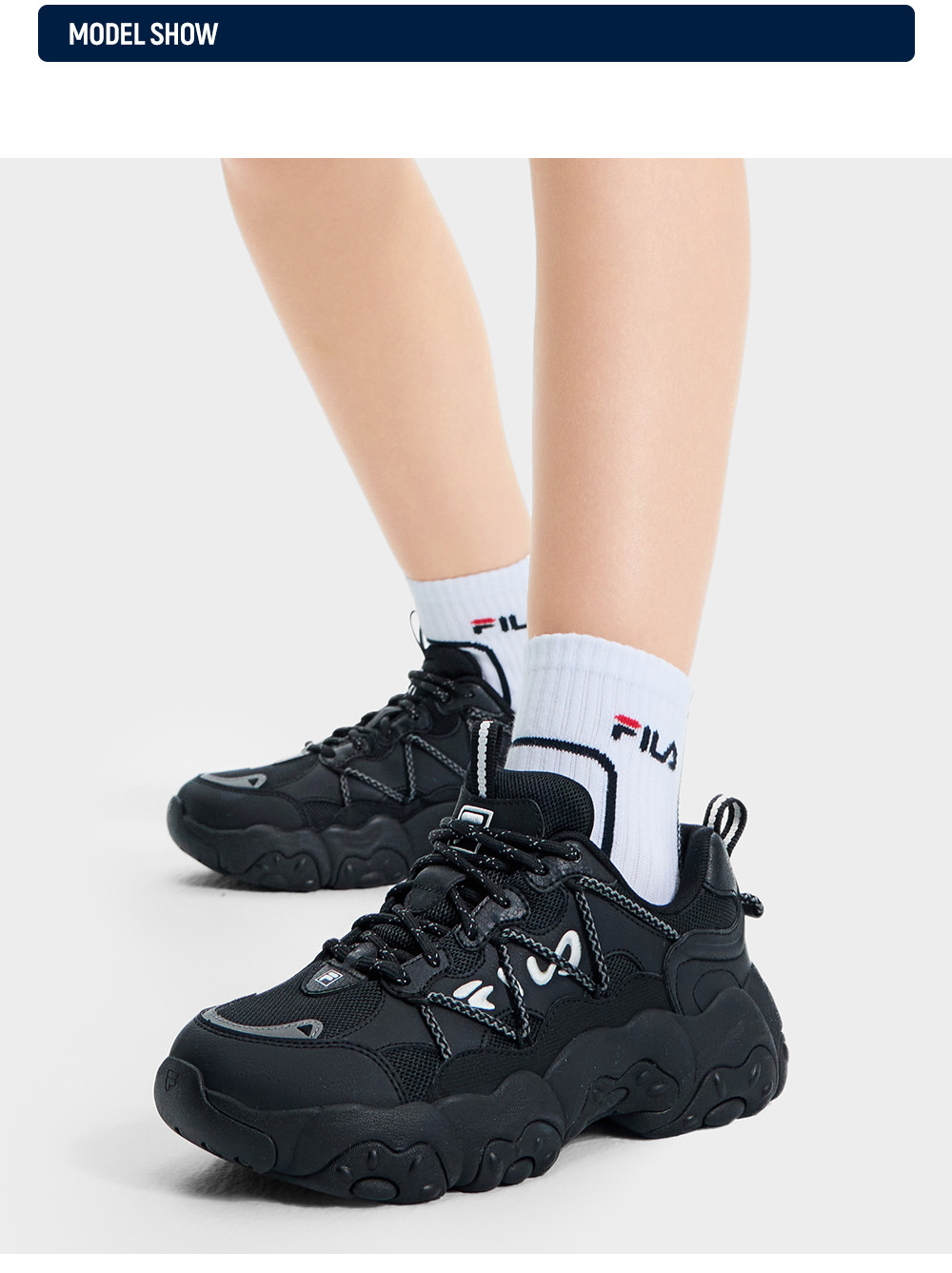 FILA CORE FASHION FLUID 6 Women Sneakers (Black / Grey / White)
