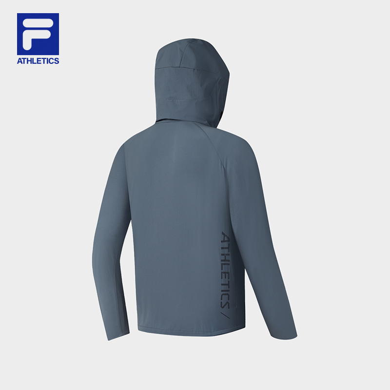 FILA CORE ATHLETICS FITNESS BLACK Men Woven Jacket (Blue)