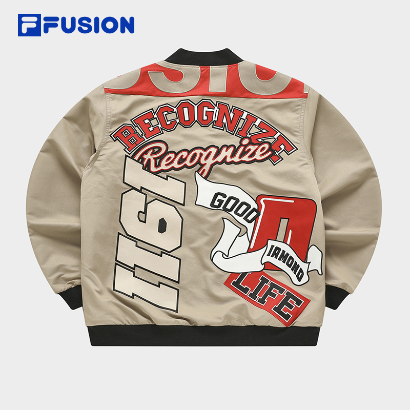 [ CNY Collection ]FILA FUSION  INLINE CULTURE Chinese New Year Men's Woven Top in Brown