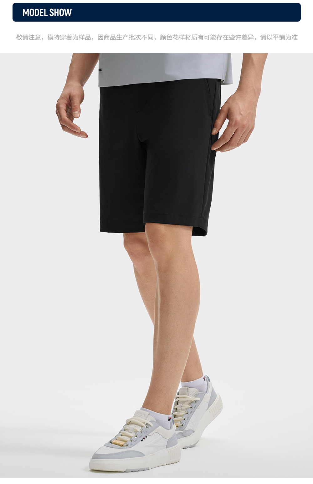 FILA CORE LIFESTYLE BLUE Men Woven Shorts (Black)