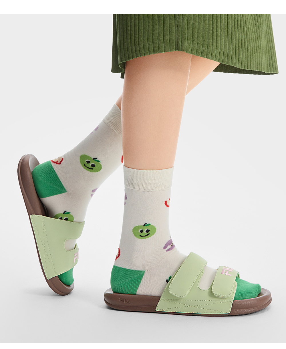 FILA CORE FASHION DRIFTER 2 WOMEN Women Slippers (Green / White / Blush Pink)