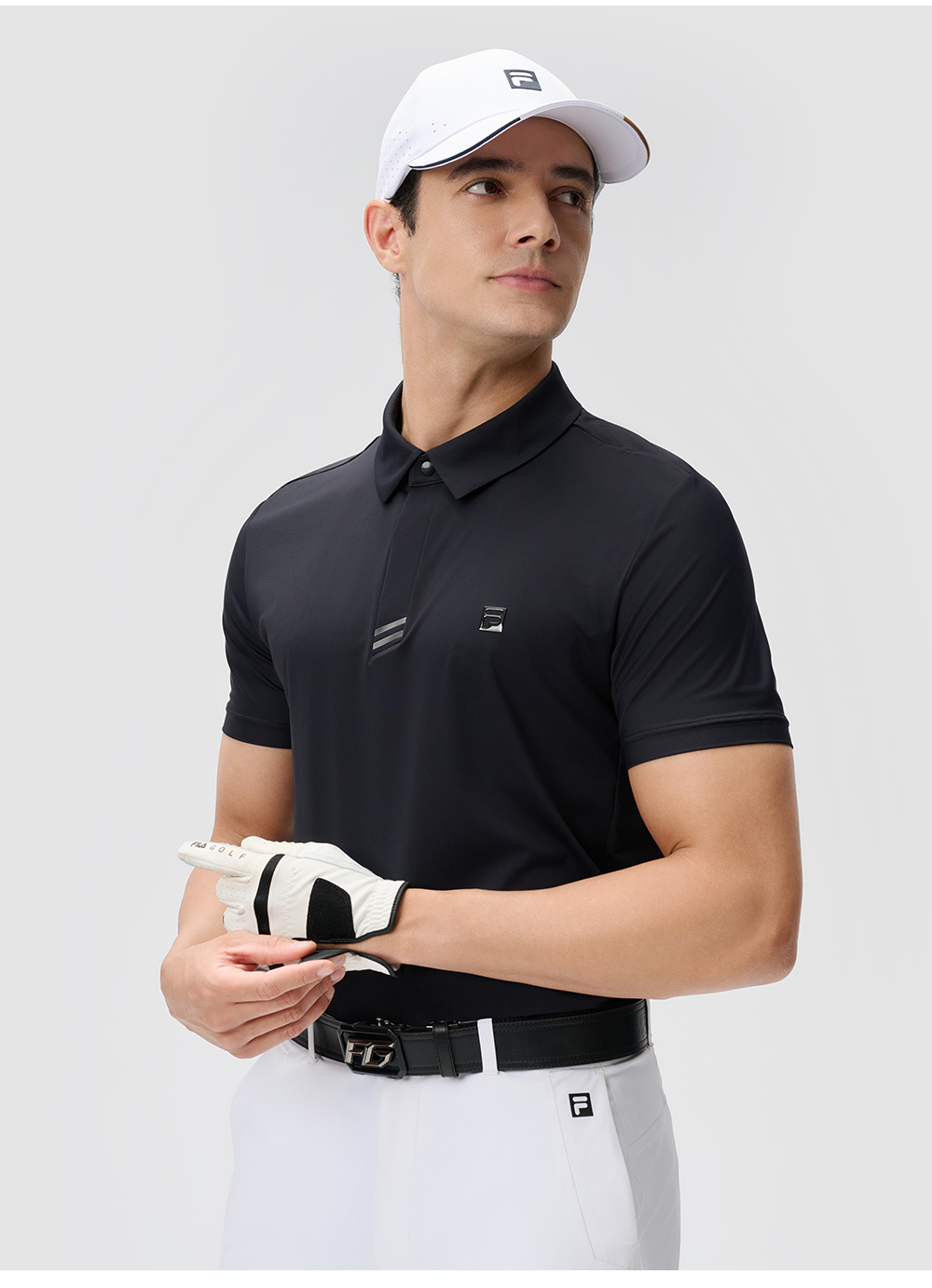 FILA CORE ATHLETICS GOLF2 Men Short Sleeve Polo (Black / Blue / White)
