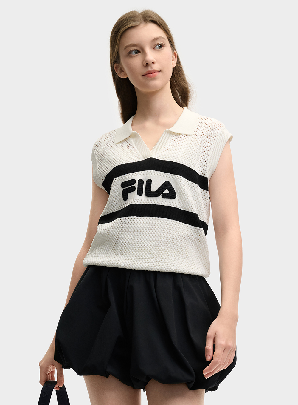 FILA CORE LIFESTYLE ORIGINALE DREAMS ON THE COURT Women 2-piece Top (White)