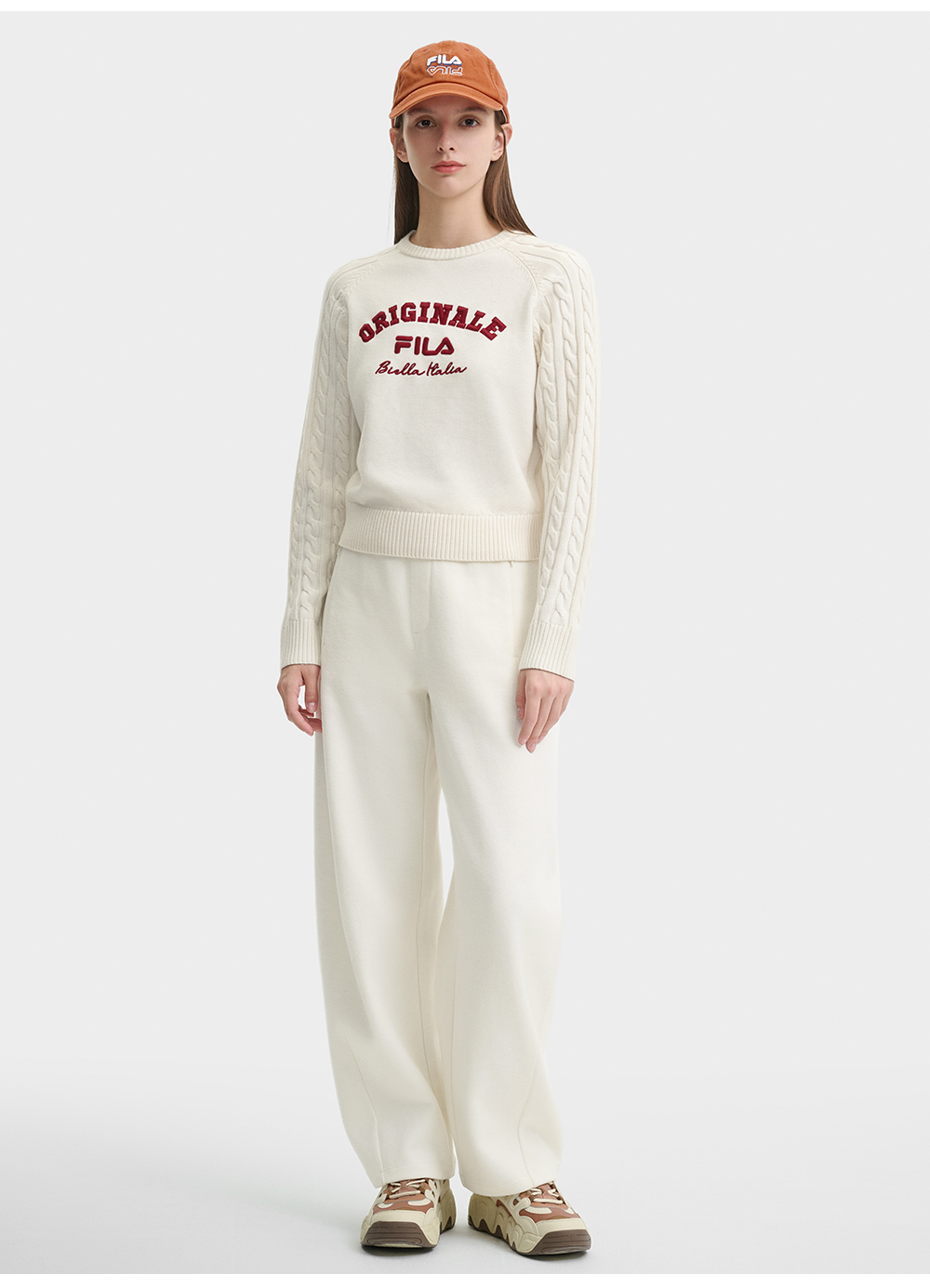 FILA CORE LIFESTYLE FILA ORIGINALE WINTER TENNIS CLUB Women Knit Sweater (Ash)