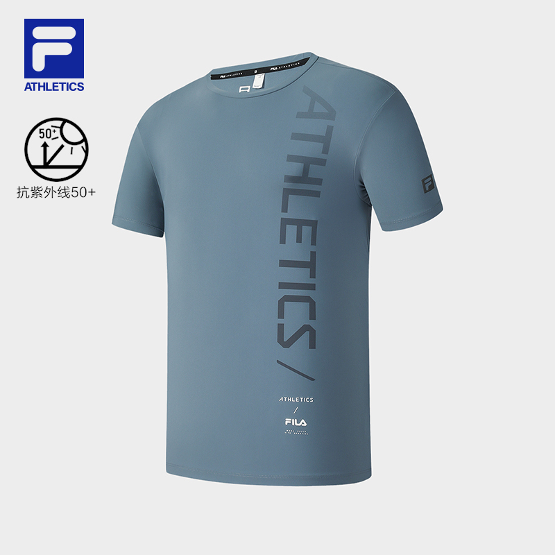 FILA CORE ATHLETICS FITNESS BLACK Men Short Sleeve T-shirt (Blue