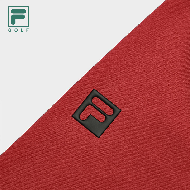 FILA CORE ATHLETICS GOLF Men's Long Sleeve Polo in Red