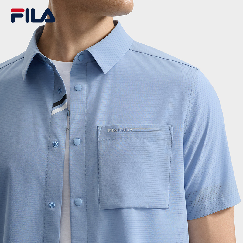 FILA CORE LIFESTYLE WHITE LINE ESCAPE THE CITY Men Short Sleeves Shirt
