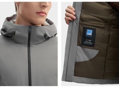 FILA CORE LIFESTYLE BLUE CHEVAL BLANC COURCHEVEL Men Down Jacket (Grey)
