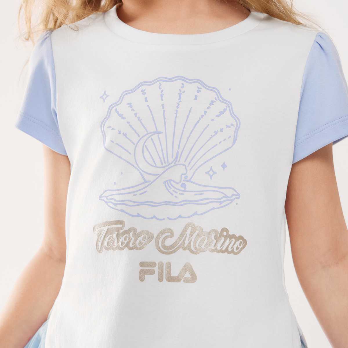 FILA KIDS WHITE LINE Girls Short Sleeves T-Shirt