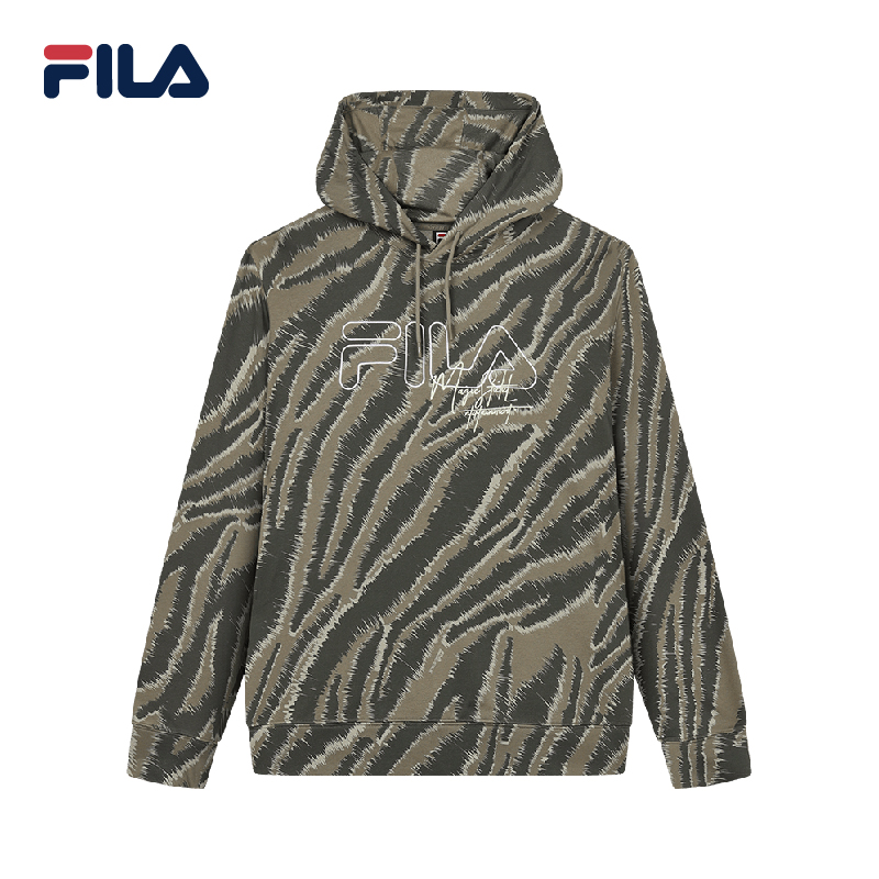 FILA CORE Men's MAGIC STICK WHITE LINE ORIGINALE Hoodie in Full Print