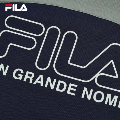 FILA CORE WHITE LINE FILA ORIGINALE Men Short Sleeve T-shirt (Dark Blue / White)