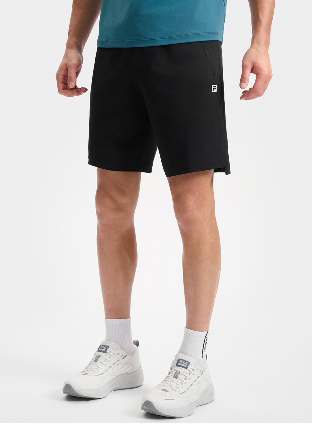 FILA CORE ATHLETICS FITNESS BLACK MEN SPACE DRIOD Men Knit Pants (Black)