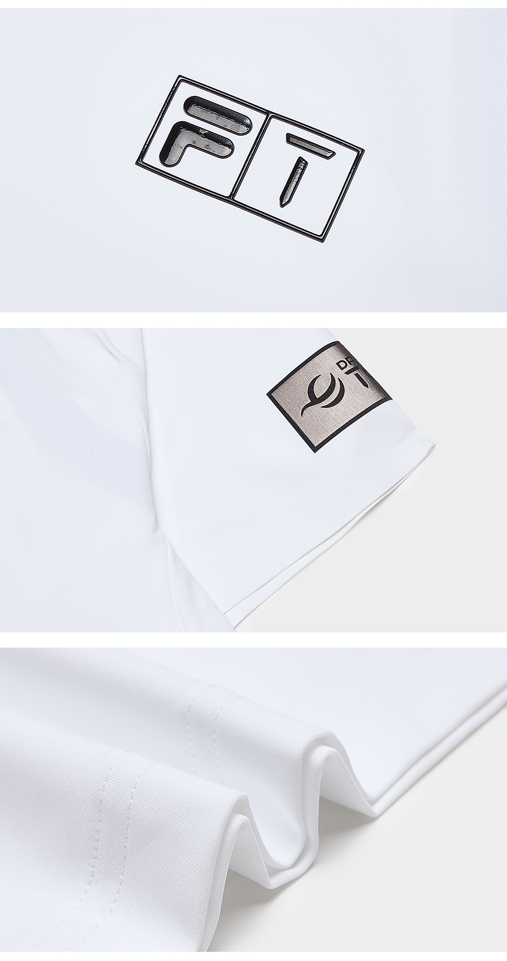 FILA CORE ATHLETICS GOLF (DP WORLD TOUR) Men Short Sleeve Polo (White)