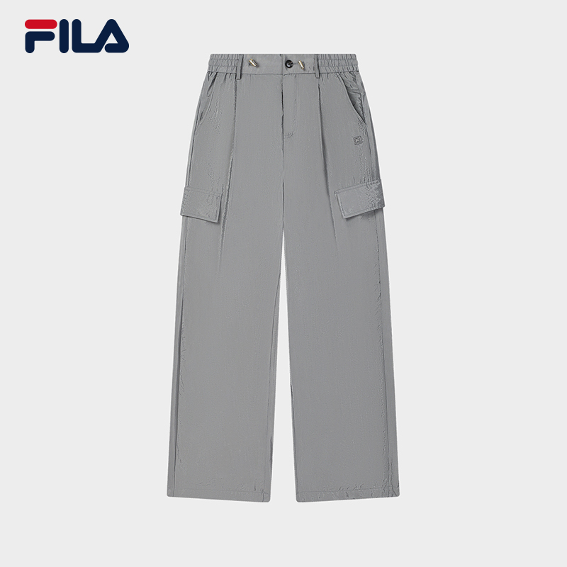 FILA CORE LIFESTYLE MILANO LUXURY CAFFE / FLAT WHITE Women Woven Pants (Grey)