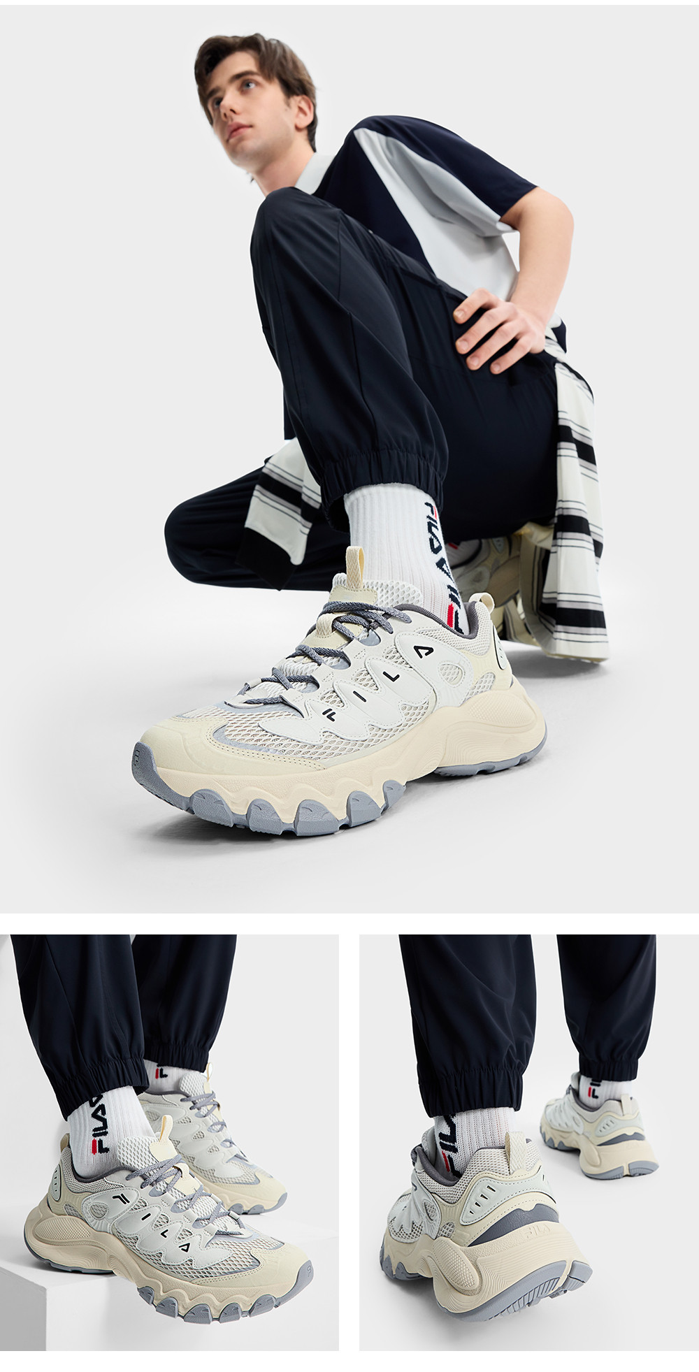 FILA CORE FASHION TRUFFLE Men Sneakers (Black / White)
