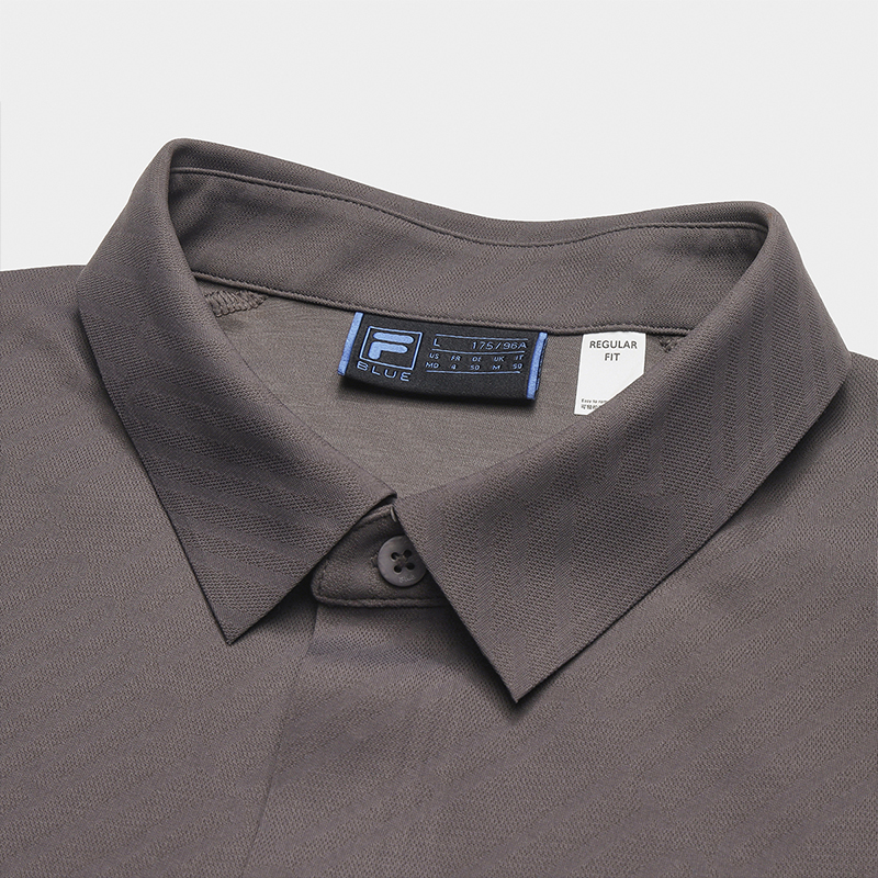 FILA CORE LIFESTYLE BLUE SPORTY & LUXURIOUS MAXI YACHT, PORTO CERVO Men Polo T-shirt (Grey)