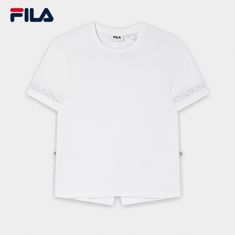 FILA CORE LIFESTYLE EMERALD SUMMER BREEZE Women Short Sleeves T-Shirt (Navy / White)