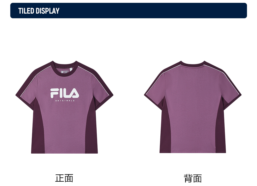 FILA CORE LIFESTYLE ORIGINALE VANGUARD EXPLORATION Women Short Sleeves T-Shirt (Purple / White)