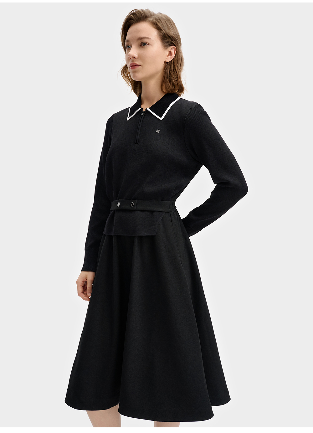 FILA CORE LIFESTYLE WHITE MILAN DESIGN WEEK Women Dress (Black)