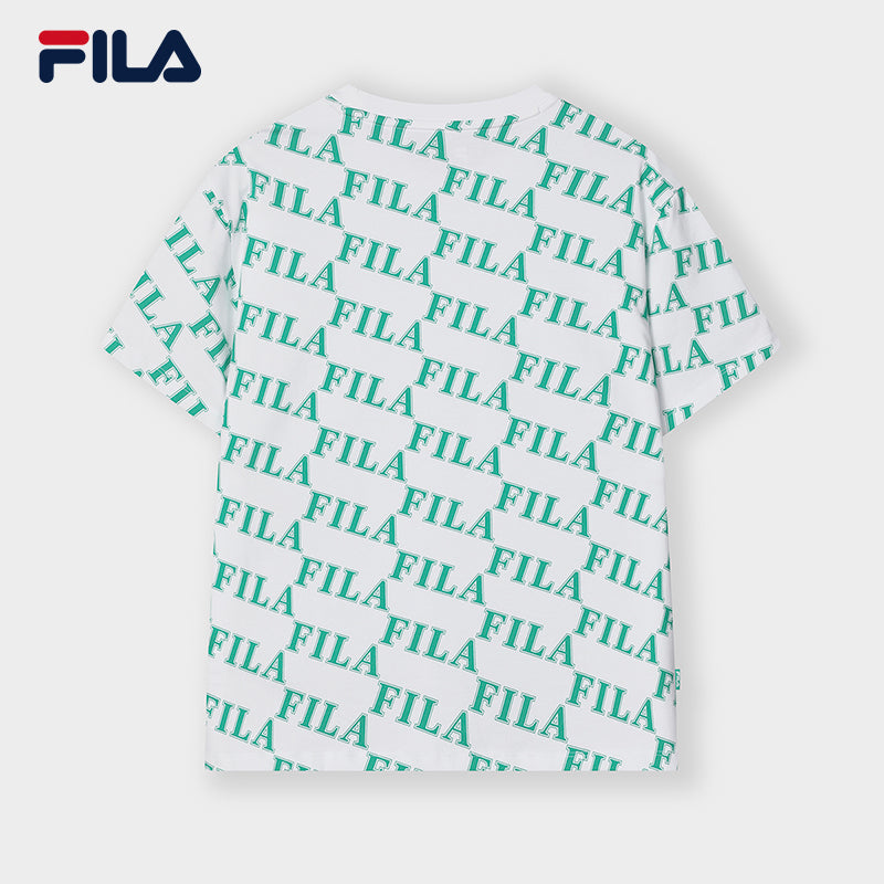 FILA CORE WHITE LINE ORIGINALE Womens Short Sleeve T-shirt in Full Print