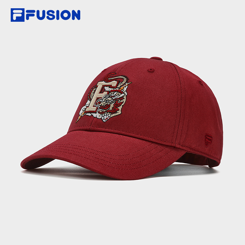 FILA FUSION LIFE CNY Dragon Chinese New Year CLASSICS Unisex Baseball Cap in Red