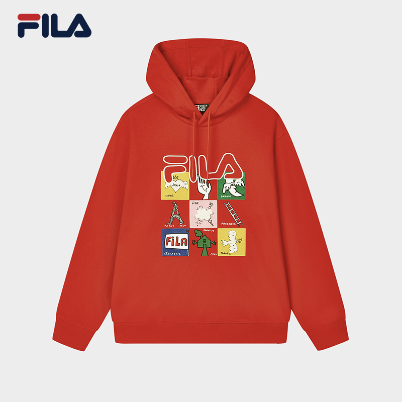 FILA CORE LIFESTYLE ORIGINALE FILA SOPHEY Men Hoodie (Red / White)