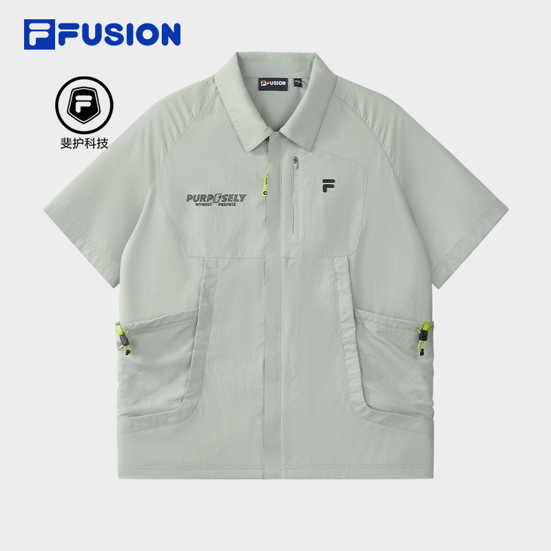 FILA FUSION  FUSION X URBAN TECH CITY ASCENT Men Short Sleeves Shirt (Ash)