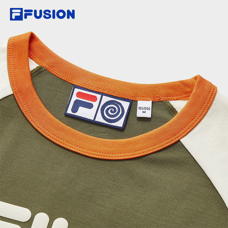 FILA FUSION CROSS OVER FUSION X ROUND TWO URBAN WAVE RIDER Women Short Sleeves T-Shirt (Green)