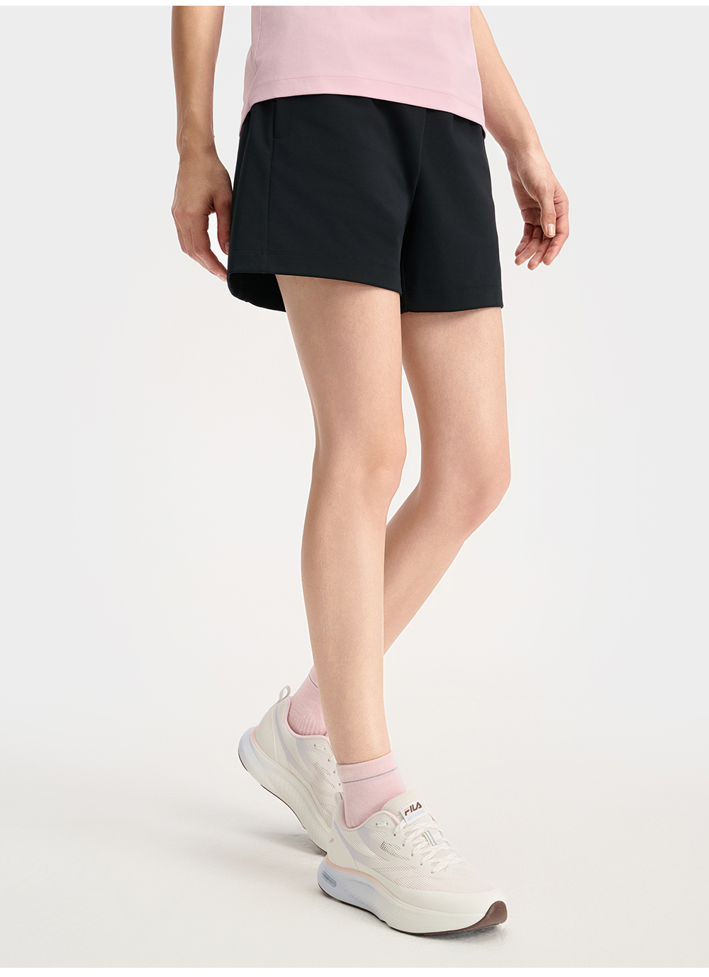 FILA CORE ATHLETICS FILA-FIT WOMEN Women Knitted Shorts (Black / Olive Green)