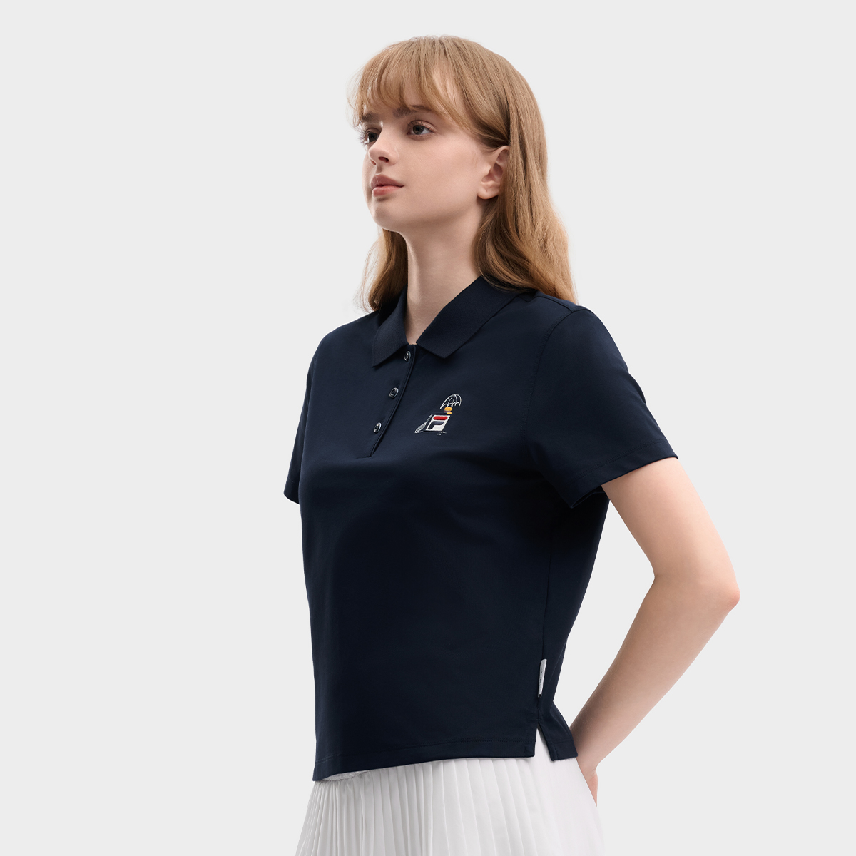 [Sun Qian's Pick] FILA Women's Knit Short Sleeve Polo