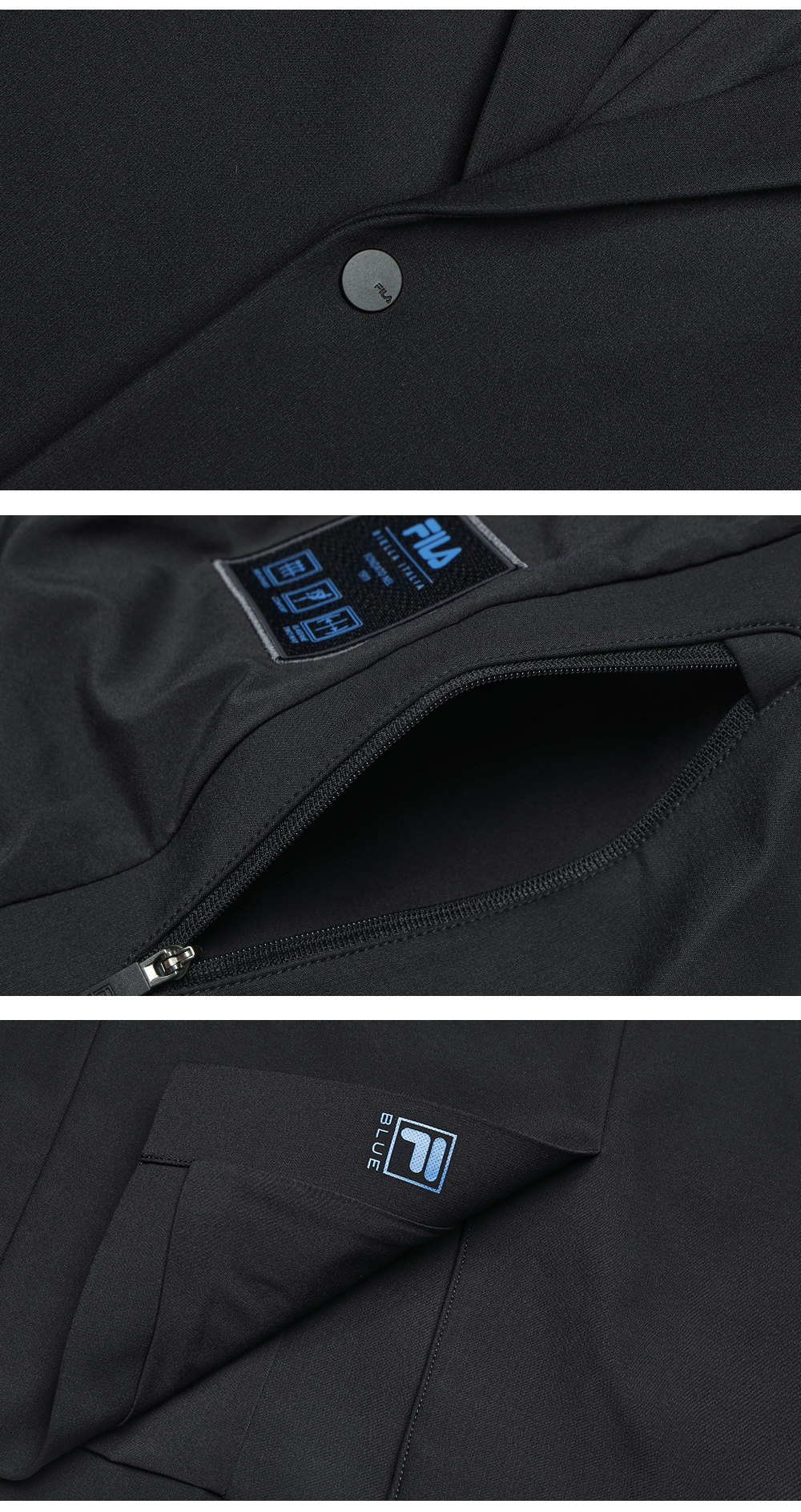 FILA CORE LIFESTYLE BLUE QUADRILATERO AESTHETICS Men Causual Suit (Black)